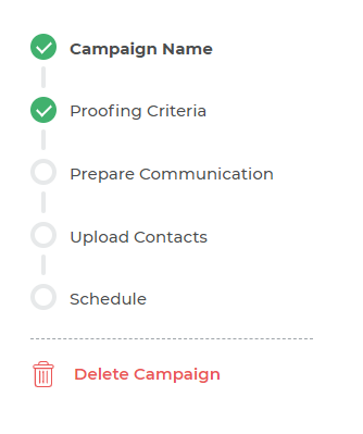 SMS Campaign Integration - Campaign steps